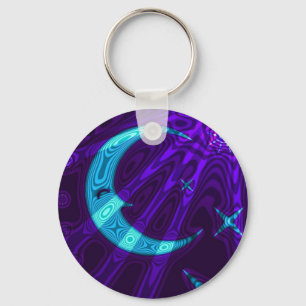 Måne och stjärnor/fantasikonst/Keychain Nyckelring