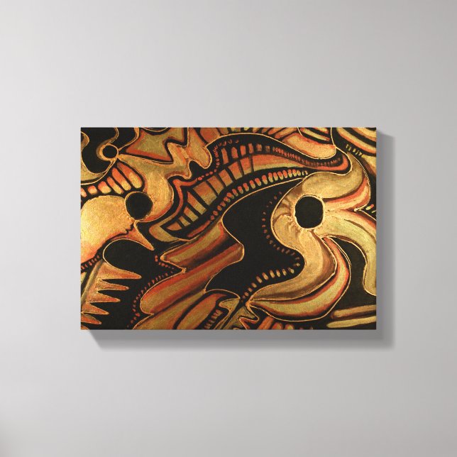 Måne och stjärnor II Canvastryck (Framsida)