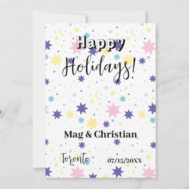 Måne och stjärnor. inbjudningar (Framsida)