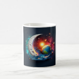 Måne och stjärnor kaffemugg