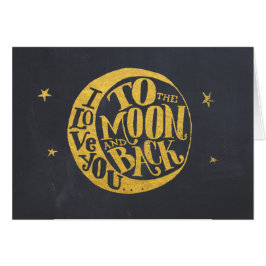 Måne och stjärnor Kärlek som du irriterar Hälsningskort