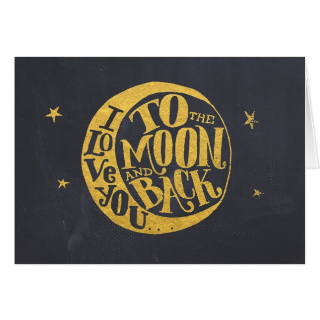 Måne och stjärnor Kärlek som du irriterar Hälsningskort (Framsidan Horizontal)