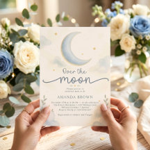 Måne och stjärnor över månen Baby Shower