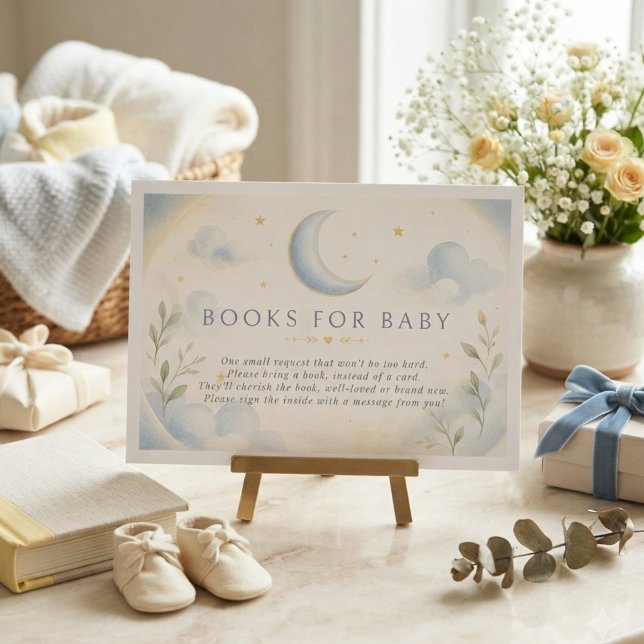 Måne och stjärnor över månen Baby Shower Tilläggskort (Skapare uppladdad)