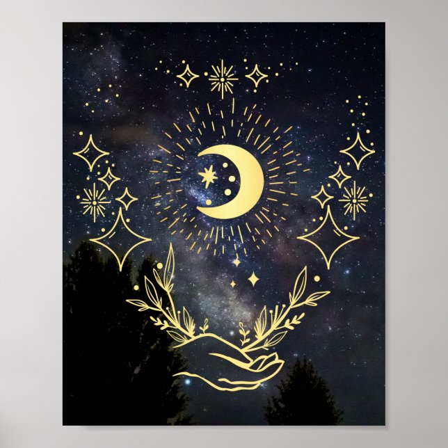 Måne och stjärnor poster (Framsidan)