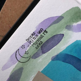 Måne och stjärnor självfärgande stämpel