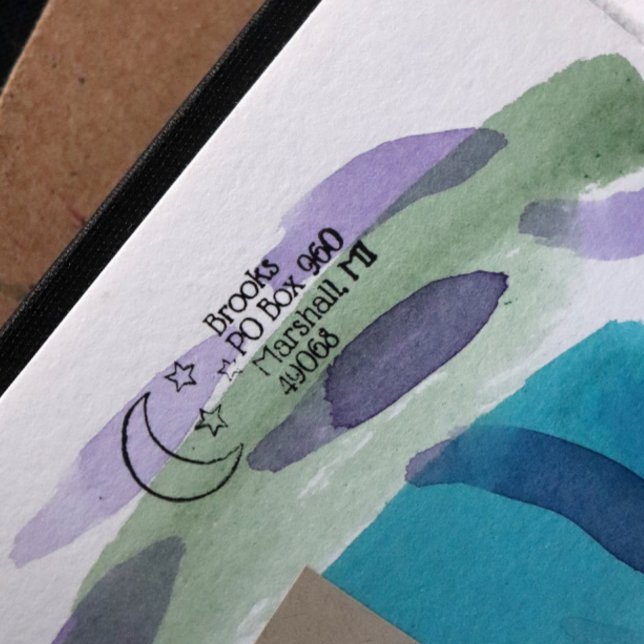 Måne och stjärnor självfärgande stämpel (Skapare uppladdad)