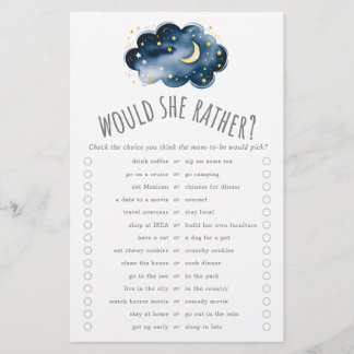 Måne och stjärnor skulle hon hellre triviera spel flygblad