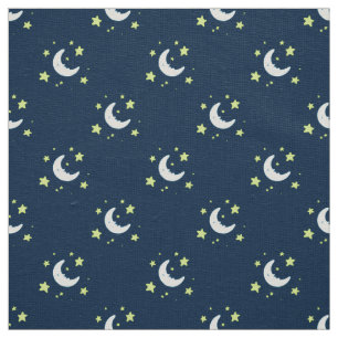 Måne och stjärnor ursprunglig textil Skriv ut p