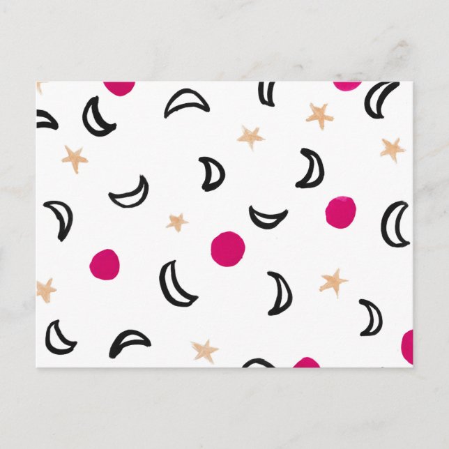Måne och stjärnor vykort (Framsida)