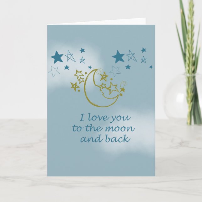 Måne och Tillbaka Kort (Framsida)