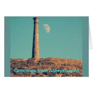 Måne och Torn: Aberystwyth Hälsningskort