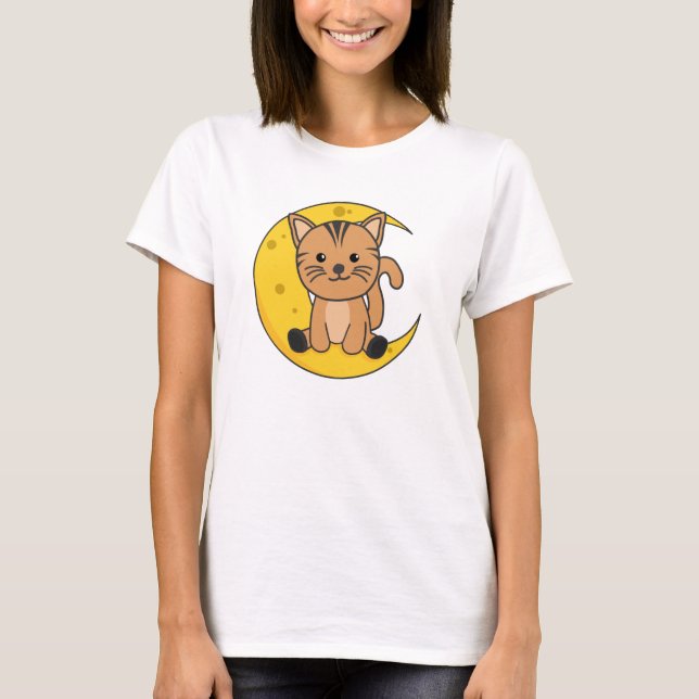 Måne Officiell - viltvård för katt T Shirt (Framsida)
