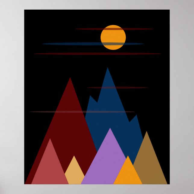 Måne över bergen #2 poster (Framsidan)