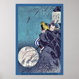 Måne över berget Inaba av Taiso, Yoshitoshi Ukiyoe Poster