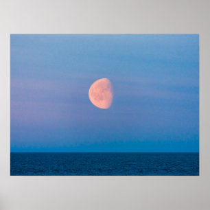Måne över Berings hav Ryssland Fjärran östern Poster