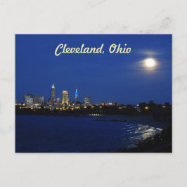 Måne över Cleveland vykort
