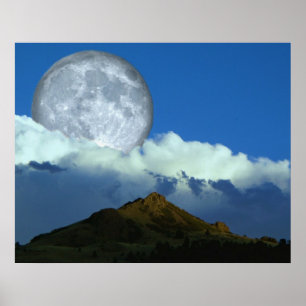 Måne över Colorado Poster