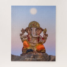 Måne Över Ganeshji, 16x20 pussel