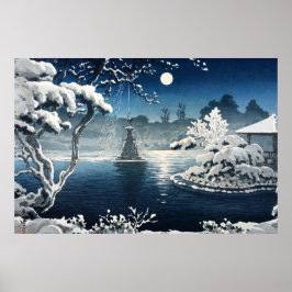 Måne over Hibiya Park av Tsuchiya Koitsu Poster