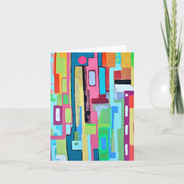 Måne over Miami Blank Notecard Kort (Framsida)