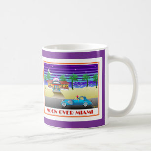 Måne över Miami lilor Kaffemugg