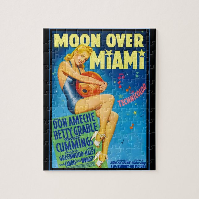 Måne over Miami Movie Poster Pussel (Vertikal)