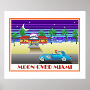 Måne Over Miami Poster