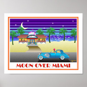 Måne Over Miami Poster