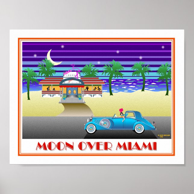 Måne Over Miami Poster (Framsidan)