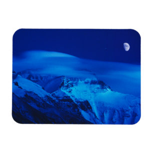 Måne over Mt. Everest Tibet, China Magnet