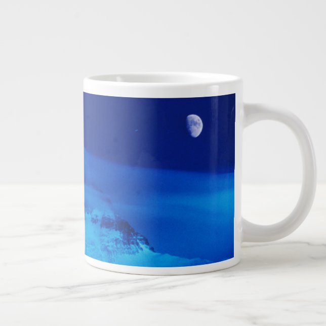 Måne över Mt. Everest Tibet, Kina Jumbo Mugg (Höger)