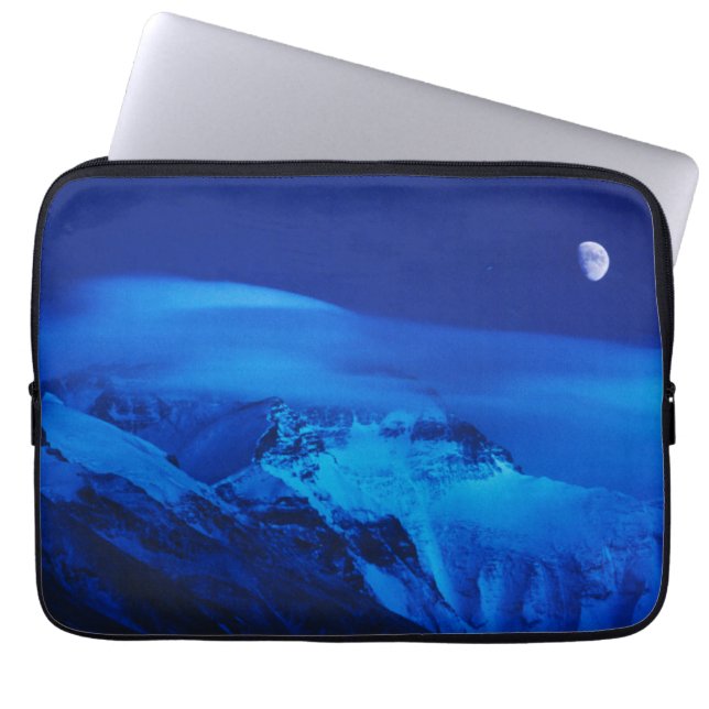 Måne över Mt. Everest Tibet, Kina Laptop Fodral (Framsidan)