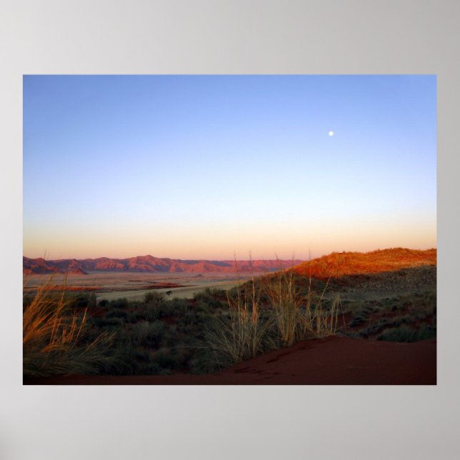 Måne över Namib Desert Poster (Framsidan)