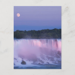 Måne över Niagara Falls Vykort