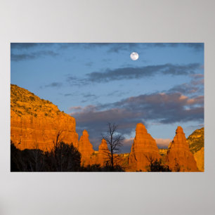 Måne över Sedona, Arizona 2222 Poster