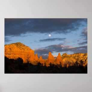 Måne Over Sedona, Arizona 2226 Poster