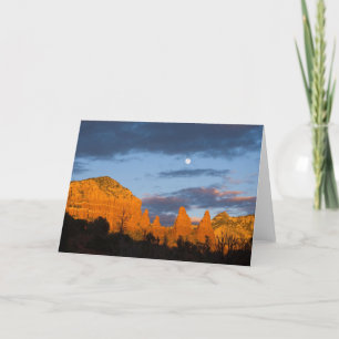 Måne över Sedona hälsningkort 2226 Kort