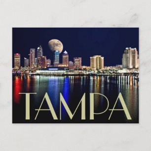 MÅNE ÖVER TAMPA BAY! VYKORT