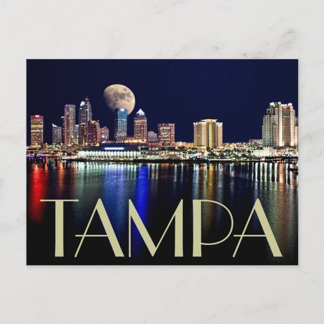 MÅNE ÖVER TAMPA BAY! VYKORT (Framsida)