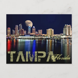 MÅNE ÖVER TAMPA BAY! VYKORT