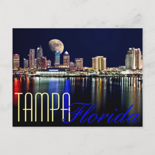 MÅNE ÖVER TAMPA BAY! VYKORT