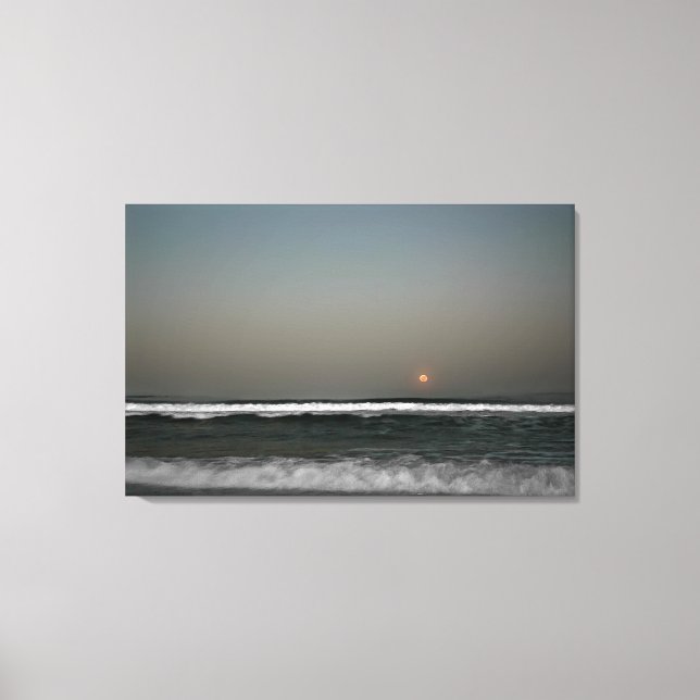 Måne över Vinkara Canvastryck (Framsida)