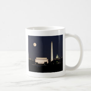 Måne över Washington DC Kaffemugg