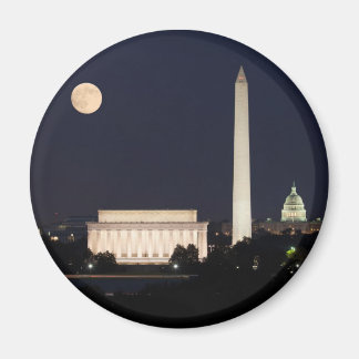 Måne över Washington DC Magnet