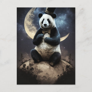 Måne Panda Bear Vykort