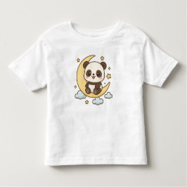 Måne Panda - Cute Panda Sitta på Crescent T Shirt