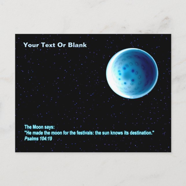 Måne - Perek Shirah Vykort (Framsida)