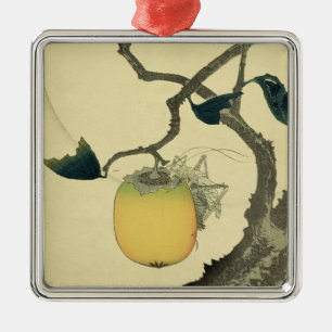 Måne, Persimmon och gräshoppa, 1807 Julgransprydnad Metall