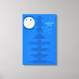 Måne personalize Namn 18" x 27" Canvastryck